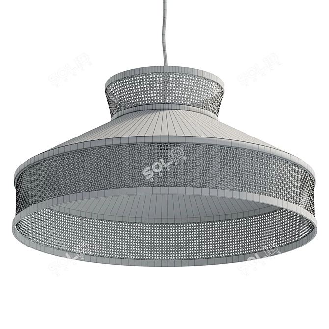  Modern Rattan Pendant Lamp 3D model image 6