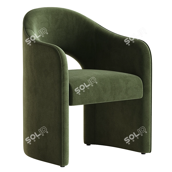 Modern Dining Armchair: Anaya 3D model image 1