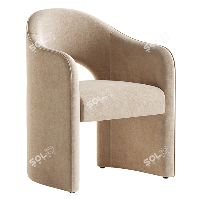 Modern Dining Armchair: Anaya 3D model image 2