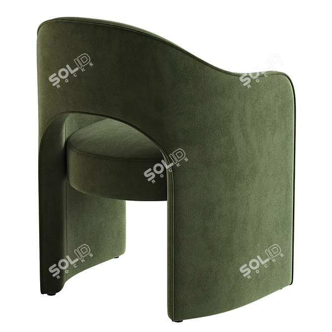 Modern Dining Armchair: Anaya 3D model image 3