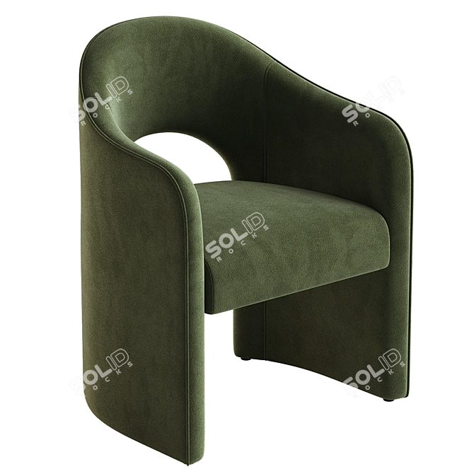 Modern Dining Armchair: Anaya 3D model image 4