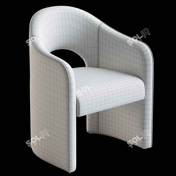 Modern Dining Armchair: Anaya 3D model image 5