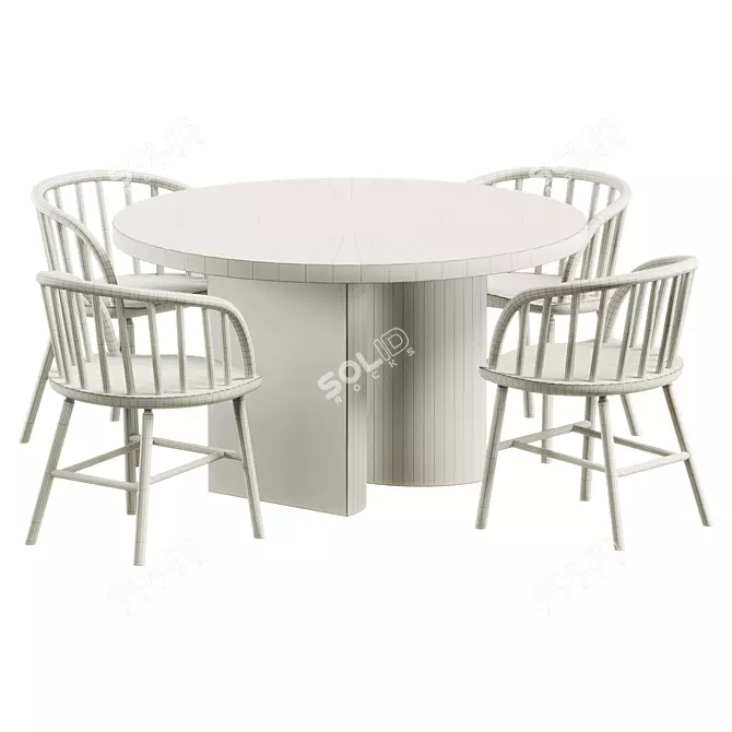 Modern Dining Set by Anothercountry 3D model image 3