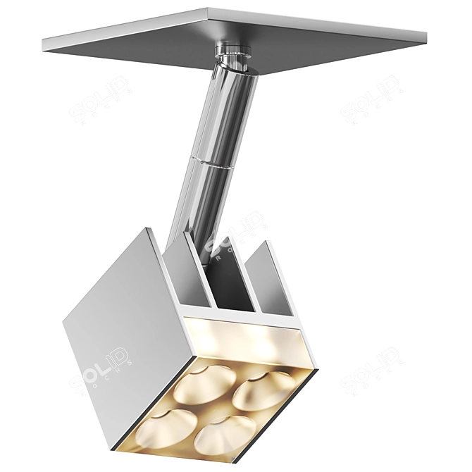 Minimalist Cube Ceiling Light 3D model image 1