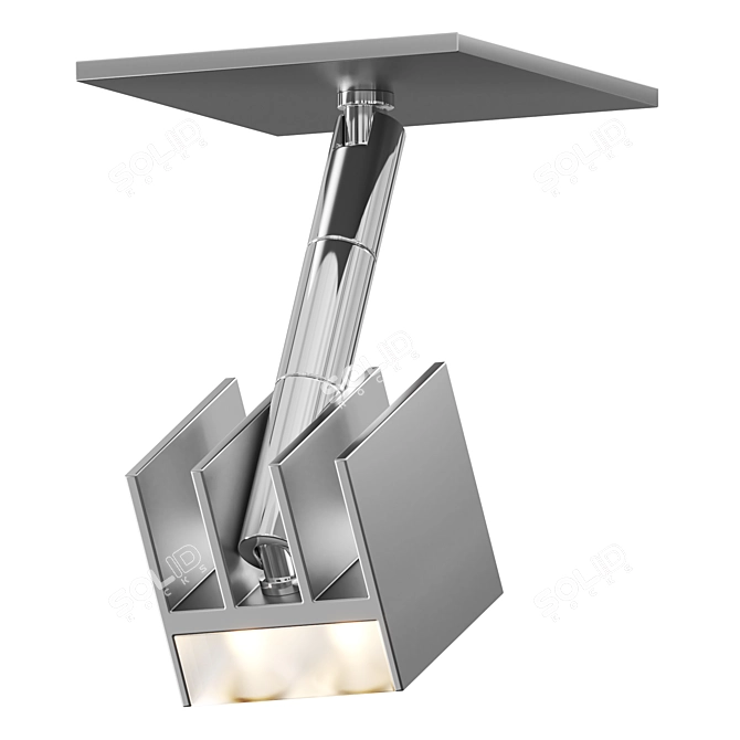 Minimalist Cube Ceiling Light 3D model image 2