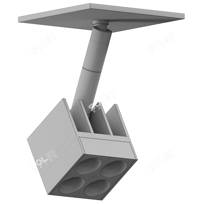 Minimalist Cube Ceiling Light 3D model image 4