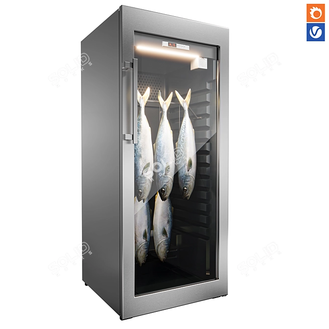 Premium Meat Aging Cabinet: DX01000PS 3D model image 1