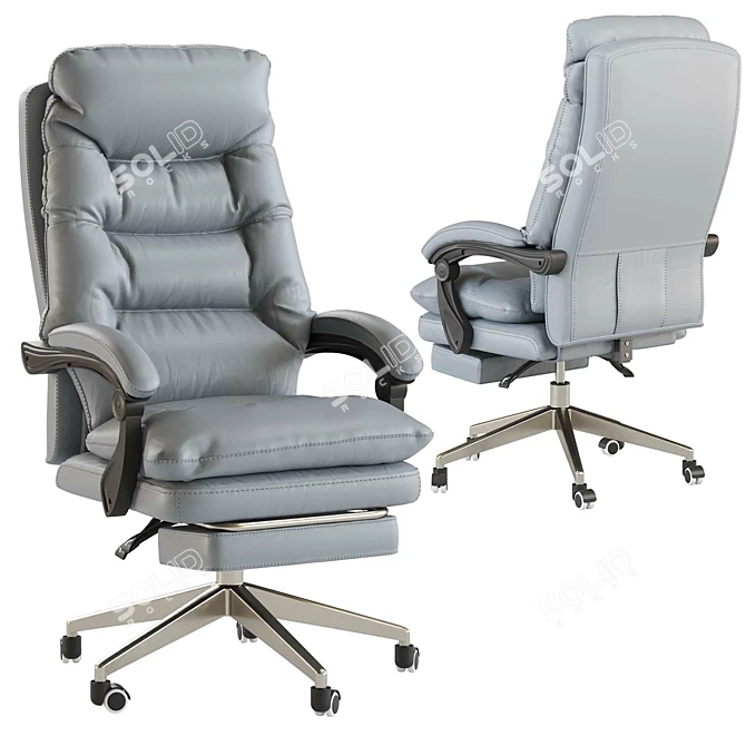 Ergonomic Leather Office Chair 3D model image 5