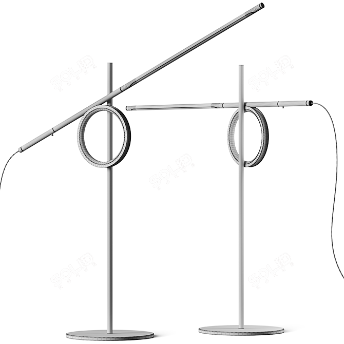 Modern Geometric Table Lamp Kit 3D model image 4