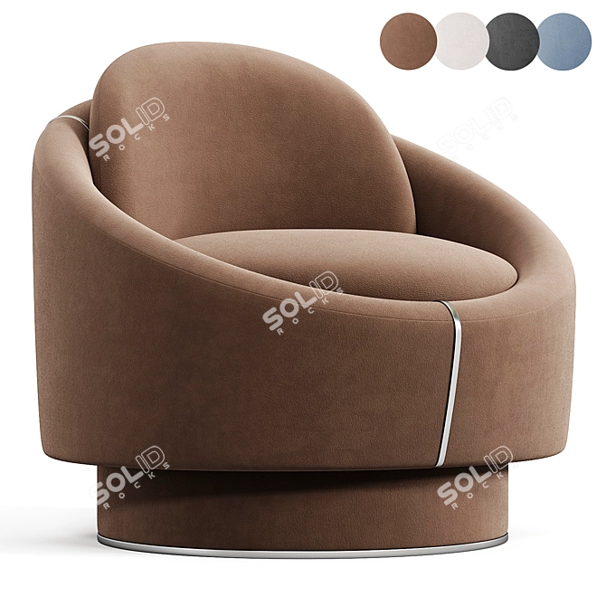 LUNA SWING Cozy Armchair 3D model image 1