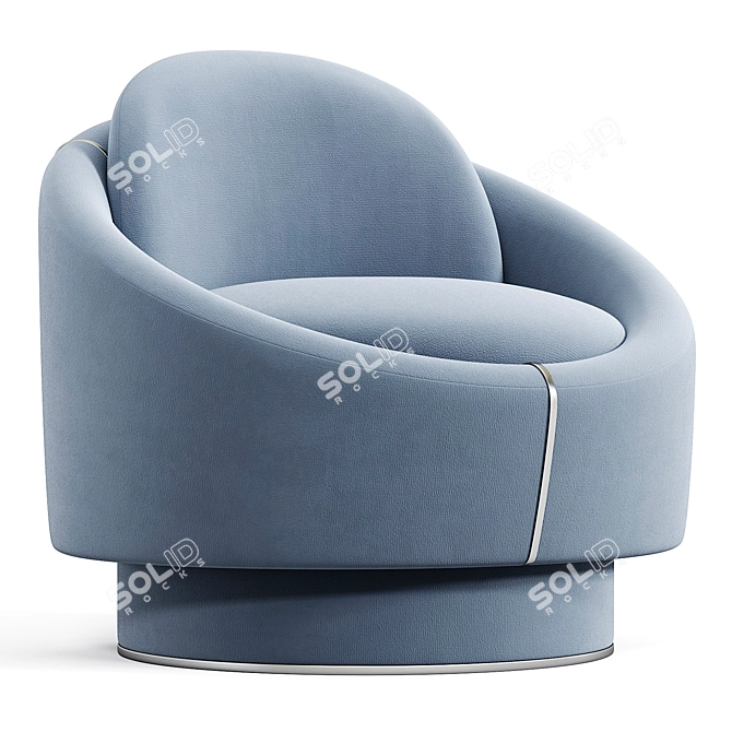 LUNA SWING Cozy Armchair 3D model image 2