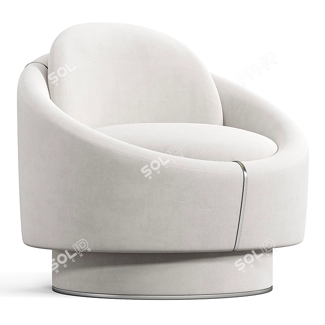 LUNA SWING Cozy Armchair 3D model image 3