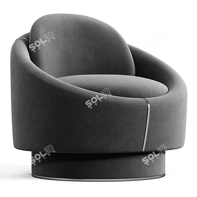 LUNA SWING Cozy Armchair 3D model image 4