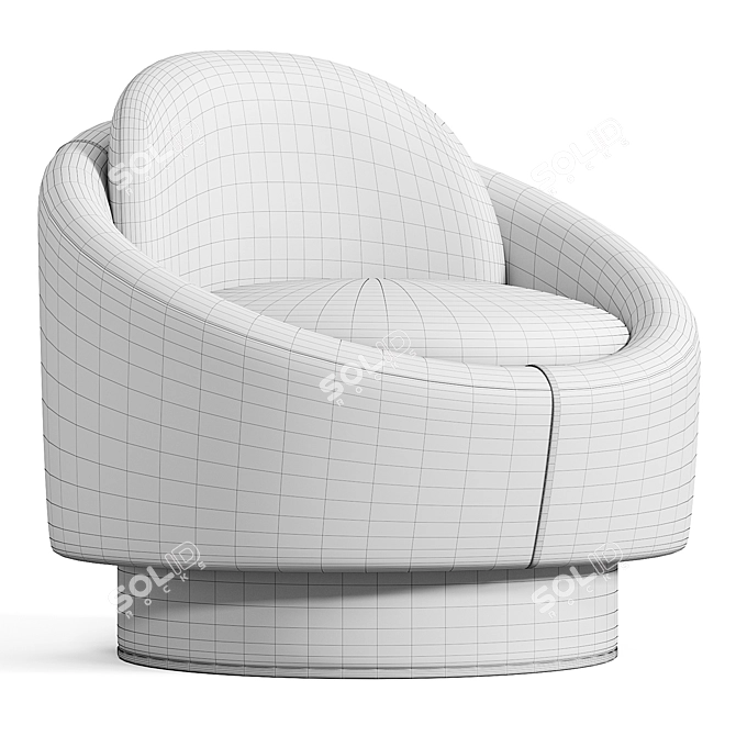 LUNA SWING Cozy Armchair 3D model image 6