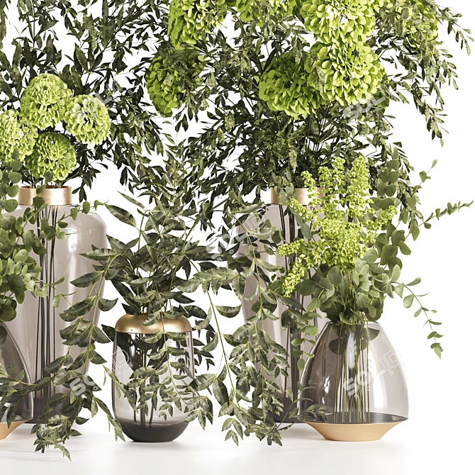 High-Quality Plants Bouquet Set 3D model image 2