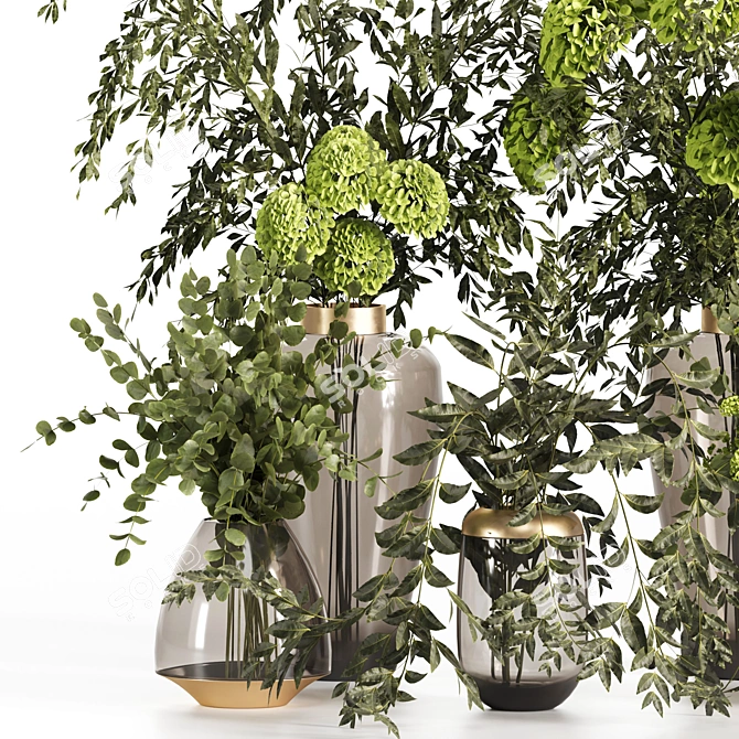 High-Quality Plants Bouquet Set 3D model image 3