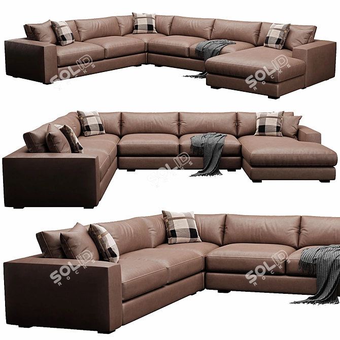 Coastal Chic Modular Sofa Set 3D model image 3