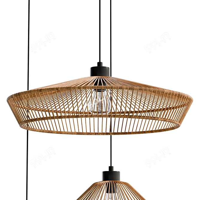 Lucide Yunkai Pendant Light Cluster 3D model image 3