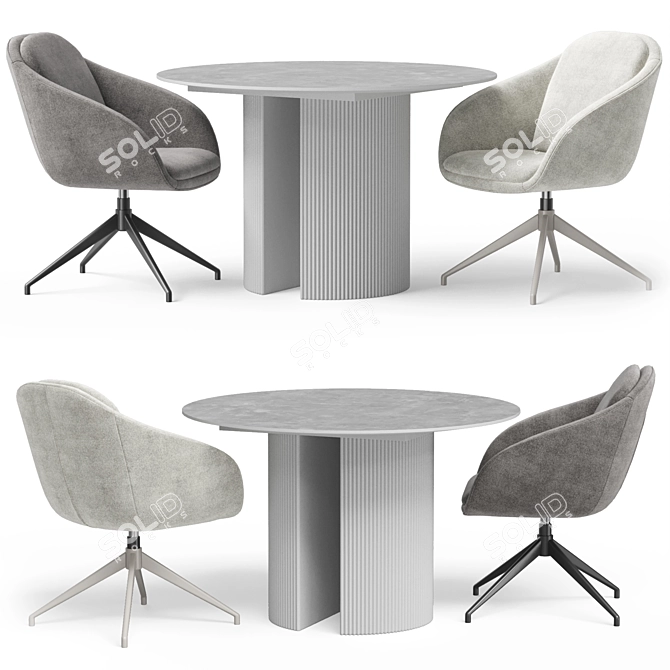 Gamble Chair and Marco Table 3D model image 1