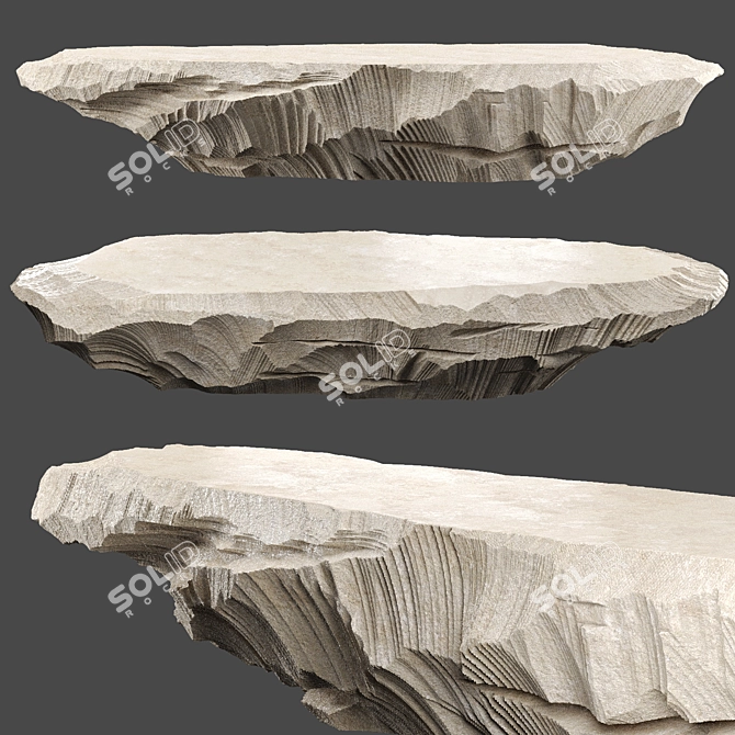 Custom Stone Island Table 3D model image 1