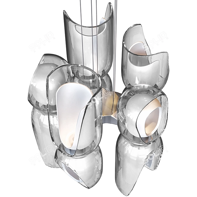 Eve Pendant Light Clear Matt 3D model image 4