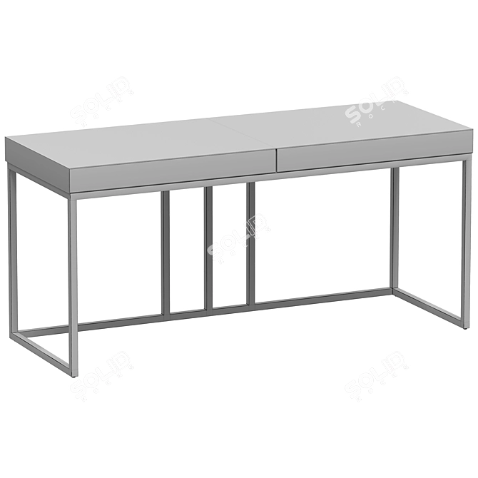 Modern Eucalyptus Writing Desk 3D model image 2