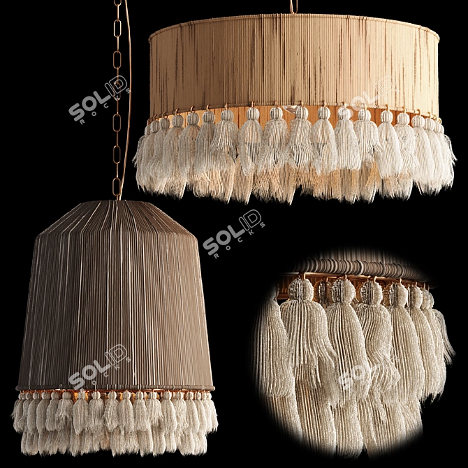 Boho Rara Pendant Lamp, 3D Model 3D model image 5