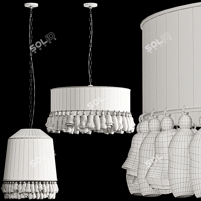 Boho Rara Pendant Lamp, 3D Model 3D model image 7