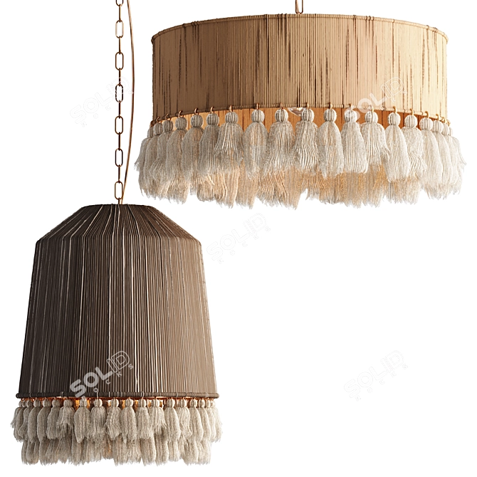 Boho Rara Pendant Lamp, 3D Model 3D model image 8