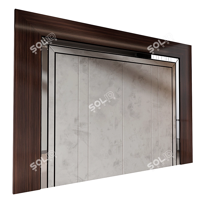 Elegance set 355 wood fabric 3D model image 1