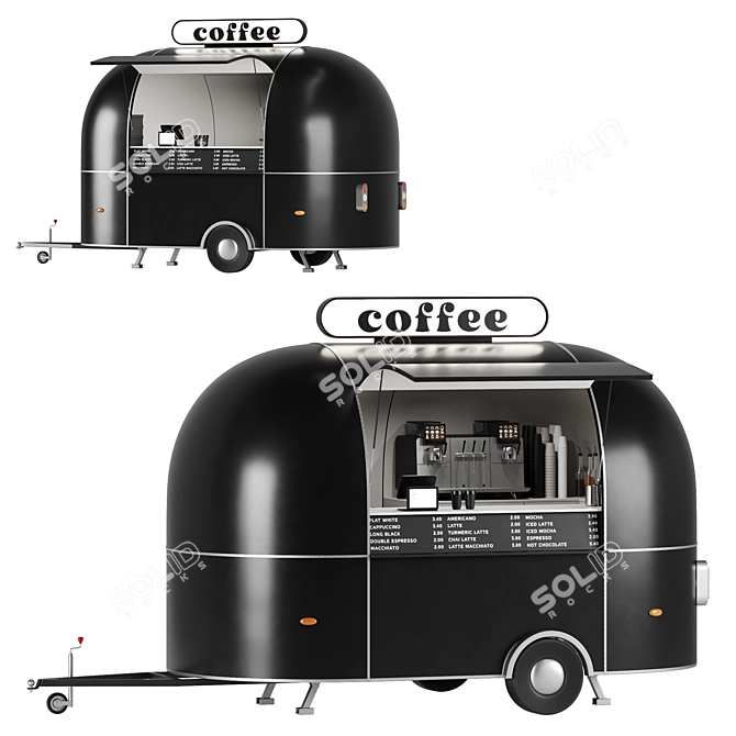 Mobile Coffee Truck Design Kit 3D model image 1