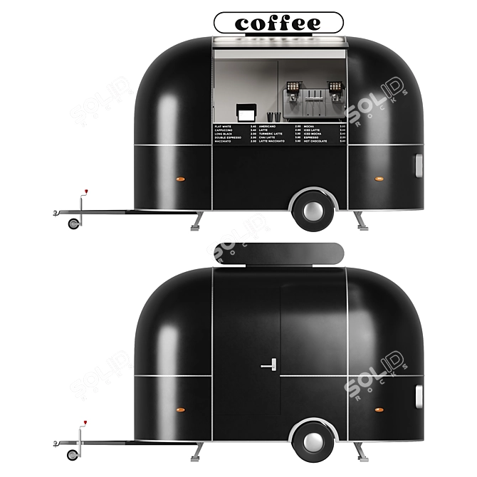 Mobile Coffee Truck Design Kit 3D model image 3