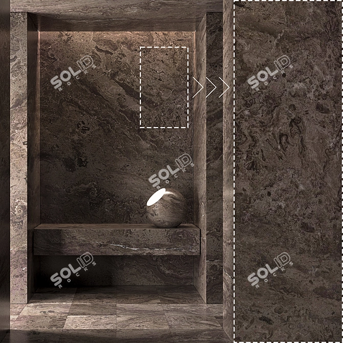 High Detail Marble Stone Material 3D model image 1