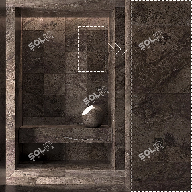 High Detail Marble Stone Material 3D model image 4