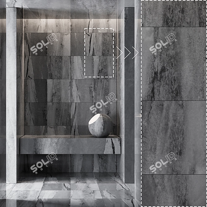 Premium Marble Stone Texture Set 3D model image 4