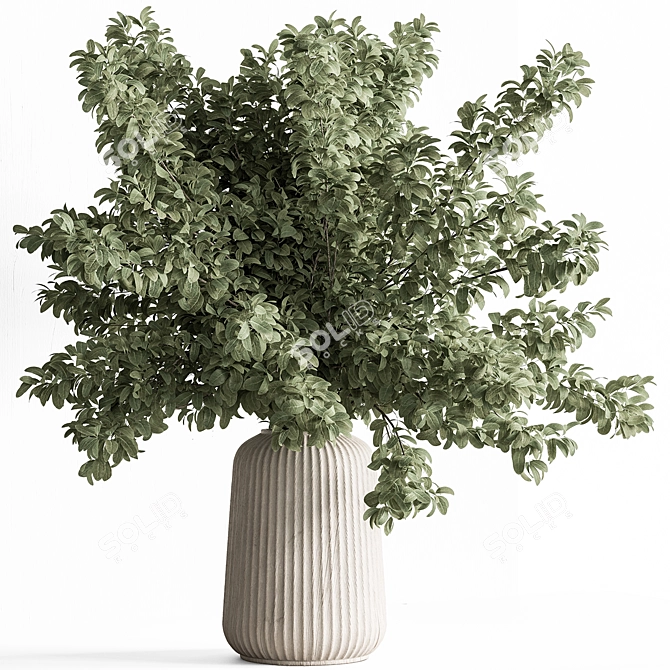 Rustic Green Branch Bouquet 3D model image 1