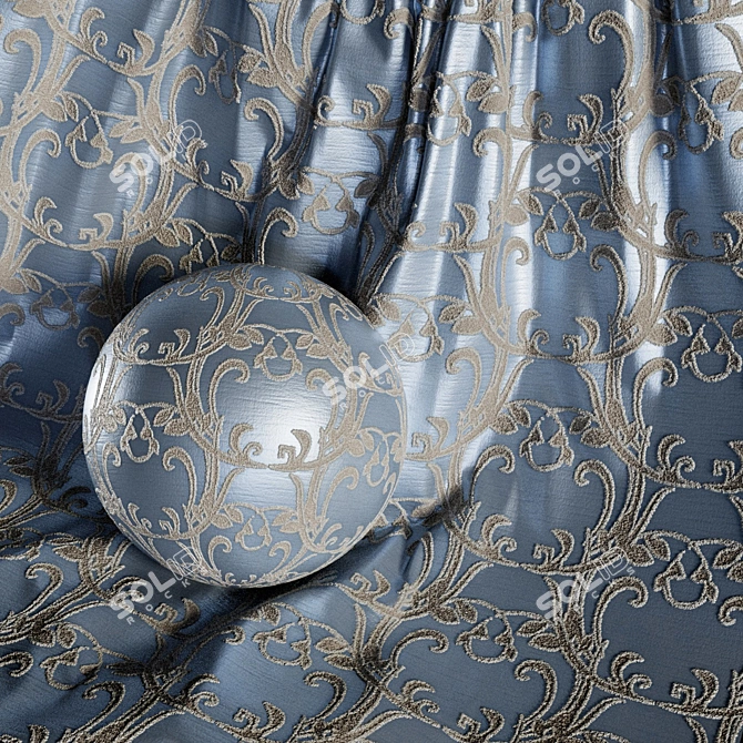 Floral Jacquard Brocade Set -21 3D model image 3