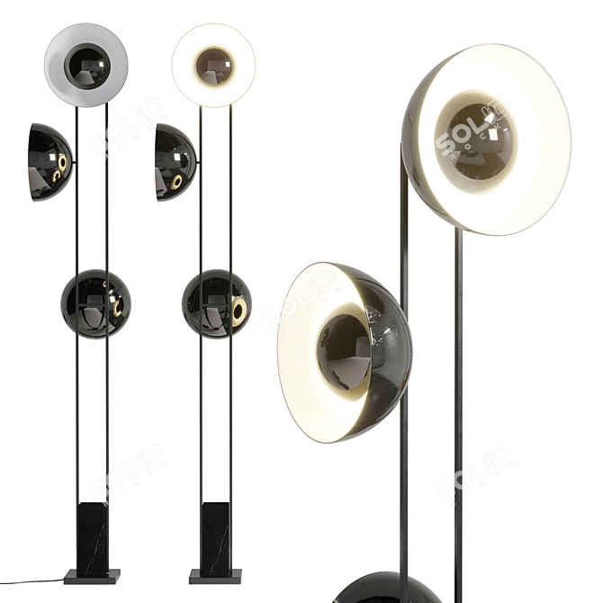 Versatile O3 LED Floor Lamp 3D model image 2