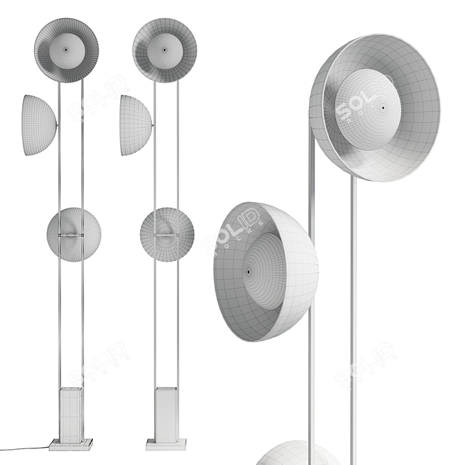 Versatile O3 LED Floor Lamp 3D model image 4