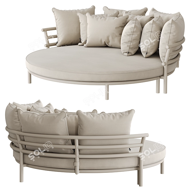  Stylish Outdoor Laguno Round Sofa 3D model image 1