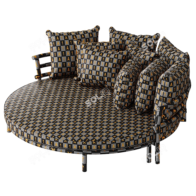  Stylish Outdoor Laguno Round Sofa 3D model image 6