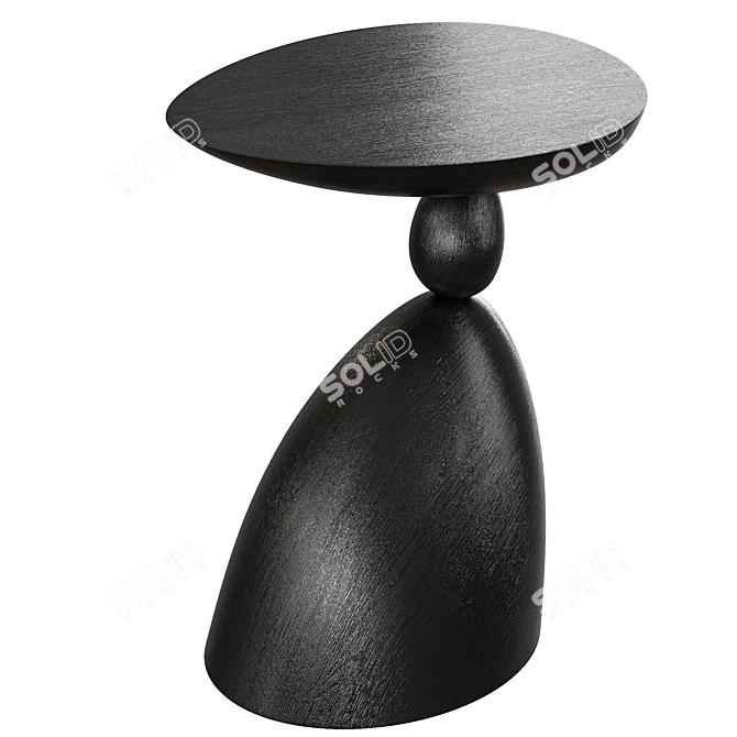 Zen Oak Stone Coffee Table 3D model image 1