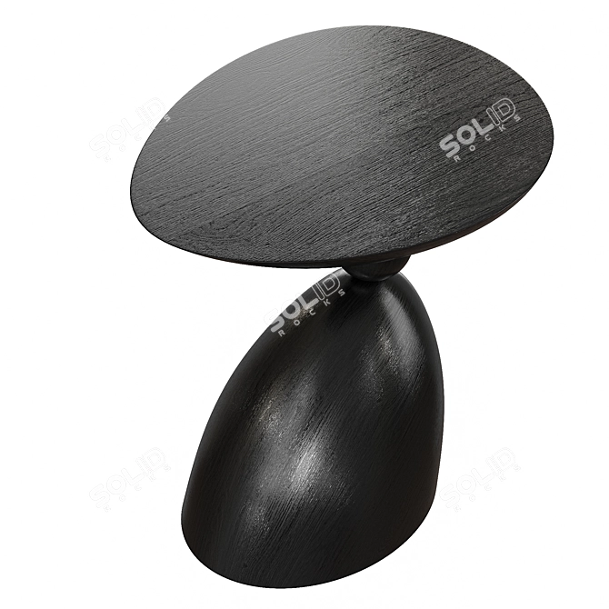 Zen Oak Stone Coffee Table 3D model image 3