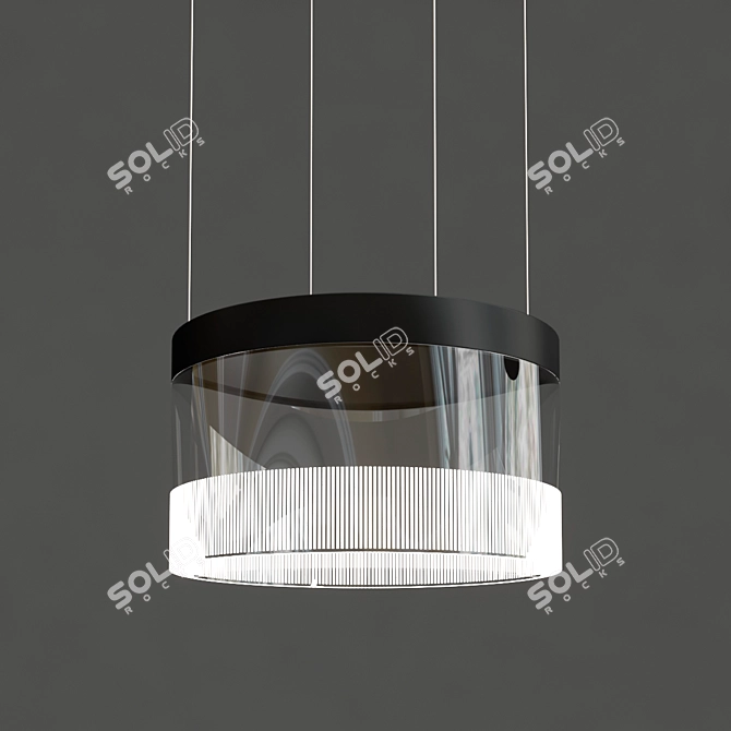 Sleek LED Glass Pendant Lamp 3D model image 4