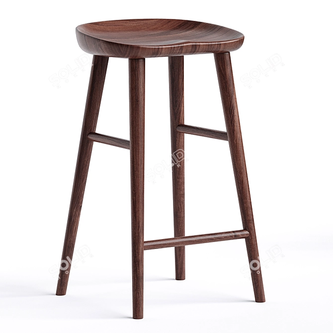 Vintage Tractor Counter Stool 3D model image 2