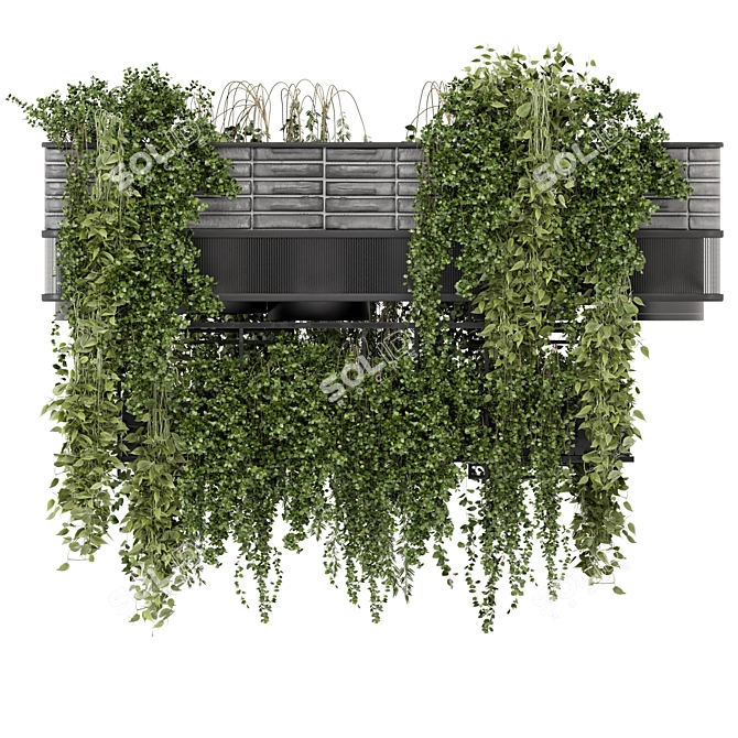 Metal Box Indoor Hanging Plants 3D model image 3