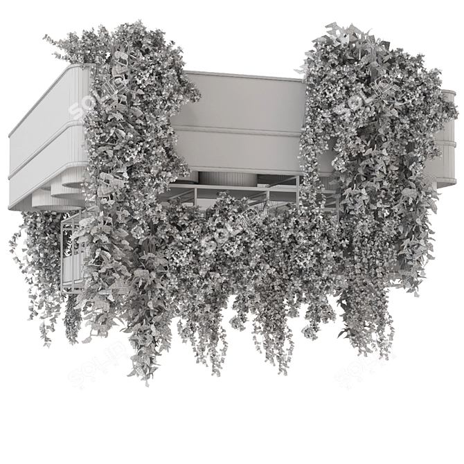 Metal Box Indoor Hanging Plants 3D model image 6
