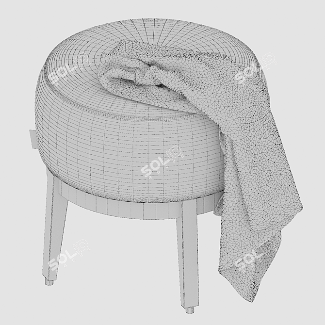 Eichholtz Jarrett Ottoman Stylish Design 3D model image 3