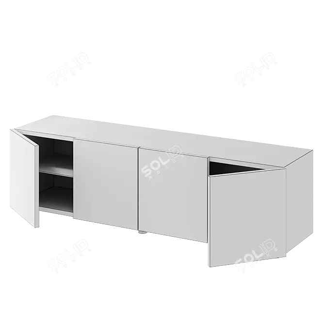 Sleek Quaderna 756 Highboard Shelf 3D model image 3