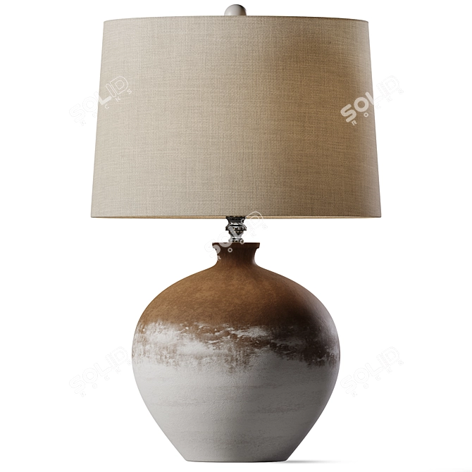 Elegant Brass Aliso Lamp 3D model image 1